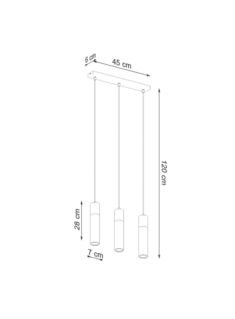 Sollux Lampa wisząca ZANE 3 szara SL.0967