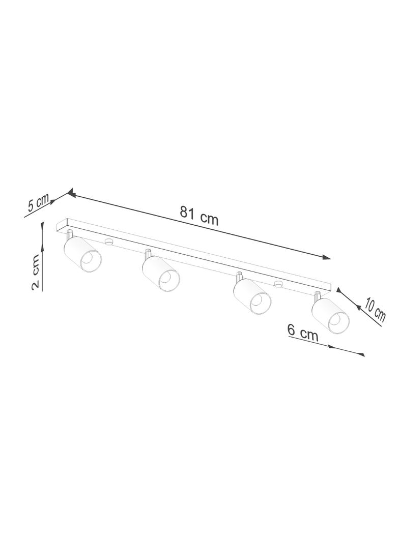 Plafon WINX 4L czarny/złoty