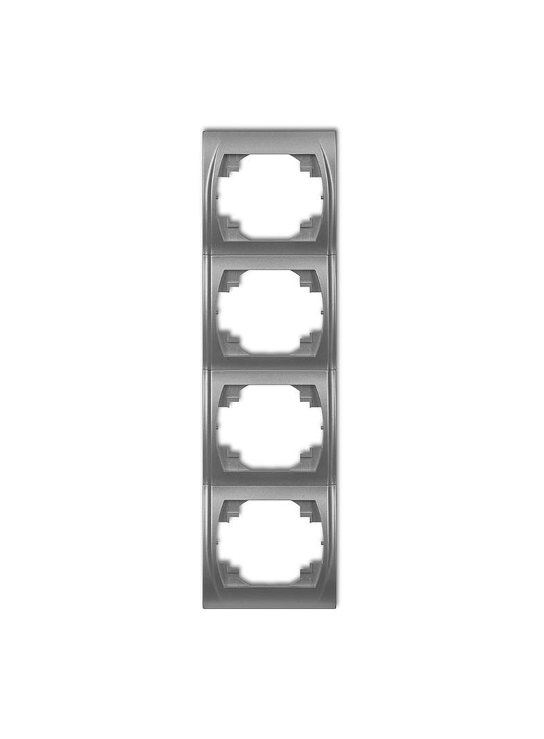 LOGO Ramka pionowa poczwórna srebrny metalik