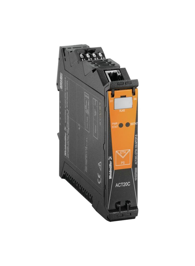 ACT20C-GTW-100-MTCP-S Przetwornik pomiarowy prądu, konfigurowalny, Ethernet IP, Modbus TCP, funkcje TCP/IP, Rozdziela napięcie zasilania na szynie montażowej /1szt./ 1510370000 WEIDMÜLLER