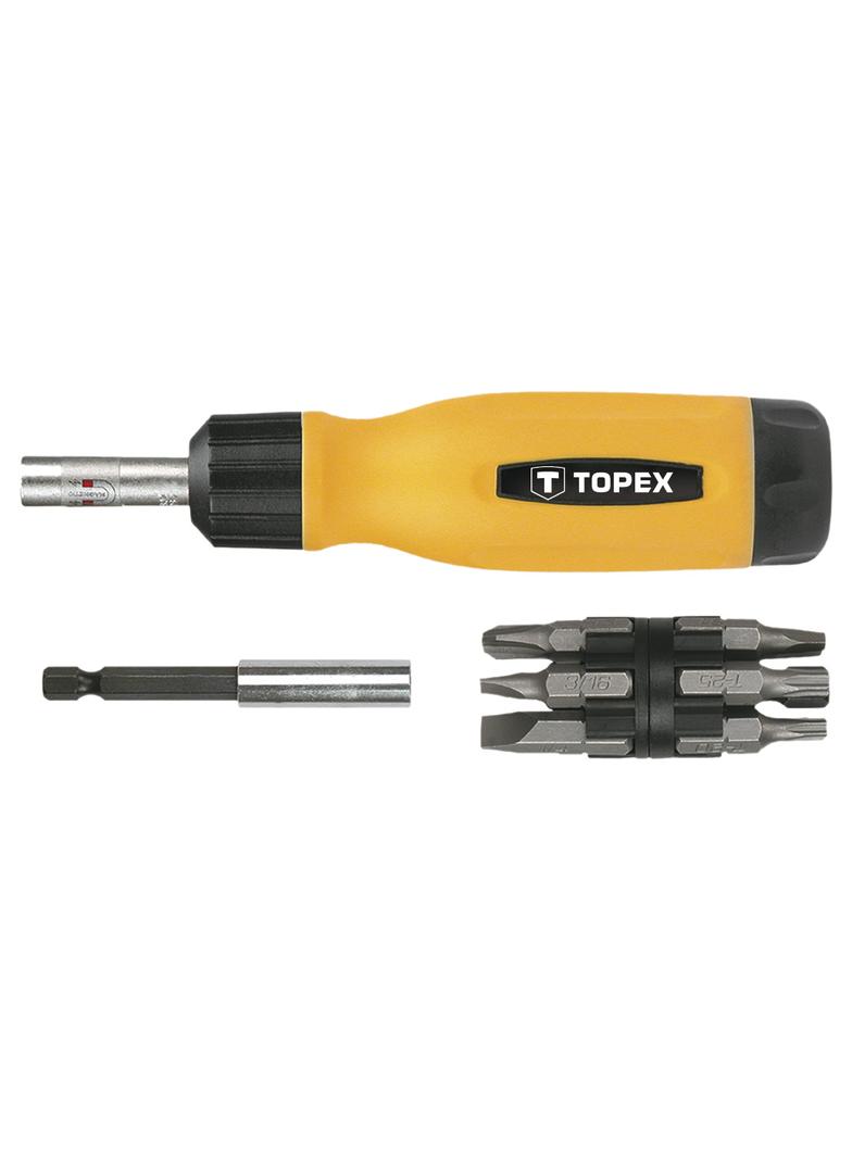 Końcówki wkrętakowe z uchwytem, zestaw 14 szt.