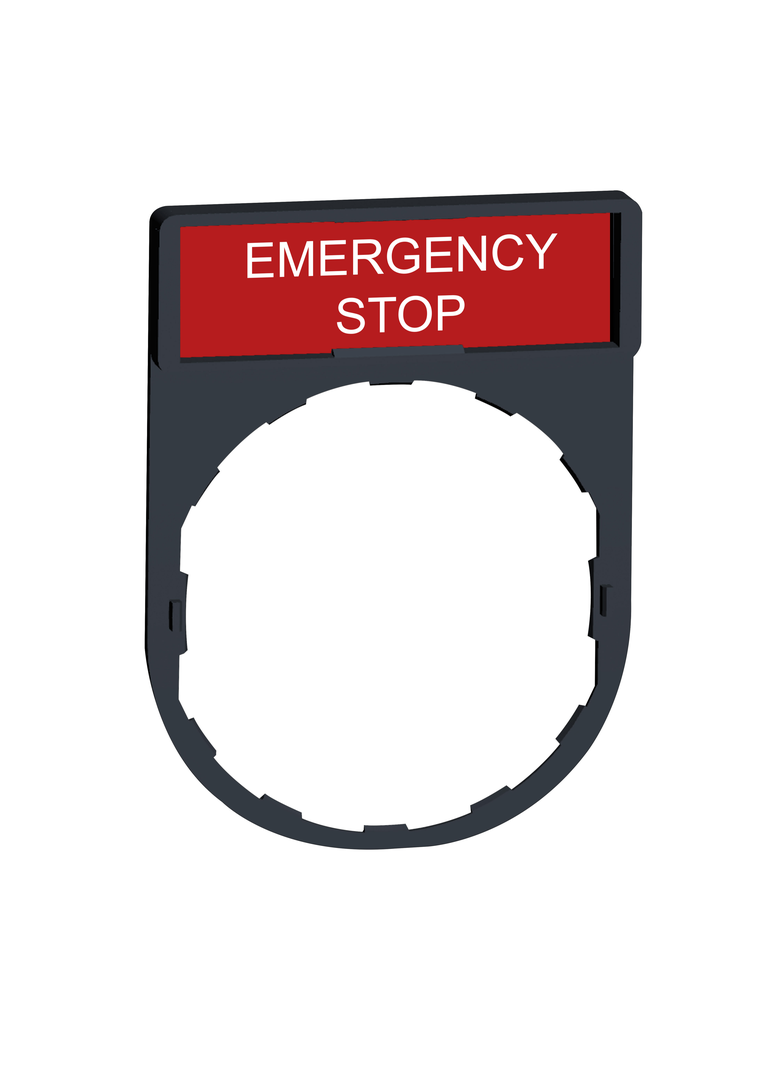 Harmony XB4 Ramka 30X40mm do mocowania etykiet o wymiarach 8X27mm EMERGENCY STOP