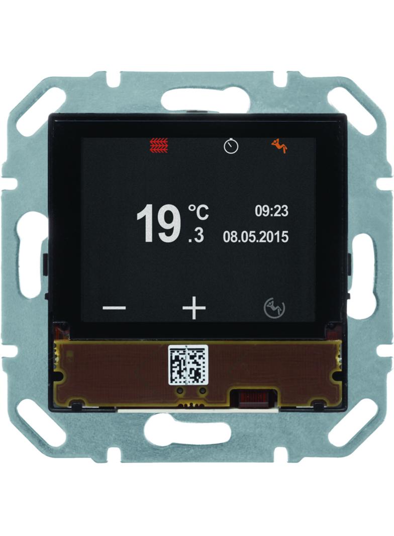 BERKER KNX e/s Regulator pokojowy z wyświetlaczem 9 przyc. wirtualnymi i portem mag. 80660100 HAGER