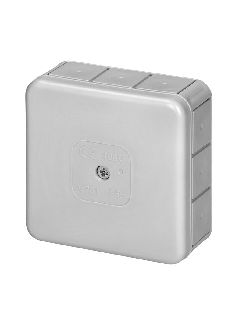 Puszka n/t PRO IP55 400V 12 przepustów gumowych 85x85x37mm szary OR-JB-13807/G ORNO