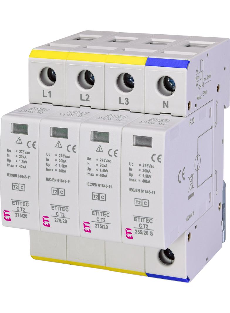 Ogranicznik przepięć T2 (C) TEC C T2 275/20 3+1 002440403 ETI