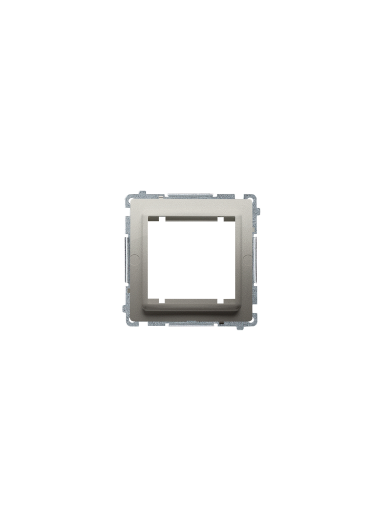 Simon Basic Adapter (przejściówka) na osprzęt standardu 45 × 45 mm. Montaż do puszki na łapki i wkręty satynowy BMA45M/29 KONTAKT