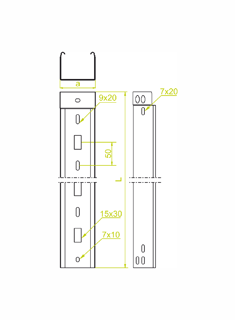 KLWL75H60/3 Korytko 0,7 mm