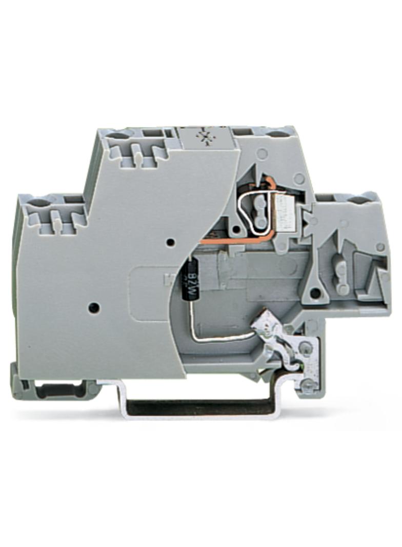 Złączka z diodą tłumiącą 24V AC 2‑przewodowa 2,5mm2 szara 280‑502/281‑593 WAGO