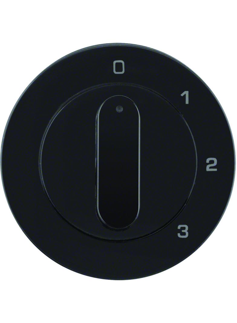 R.1/R.3/R.8 Płytka czołowa z pokrętłem do łącznika 3-poz z pozycją  0  czarny