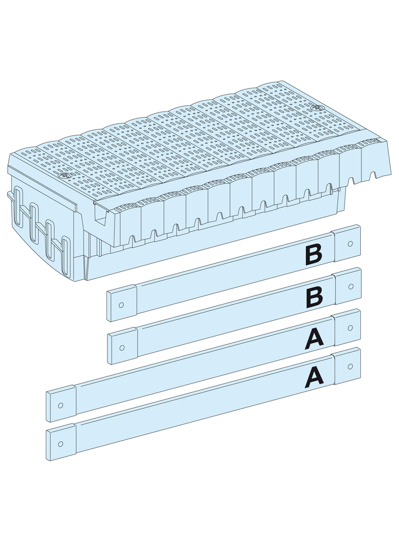 Rozdzielnice PrismaSet, blok rozdzielczy Polypact wtykowy z przyłączami 4P