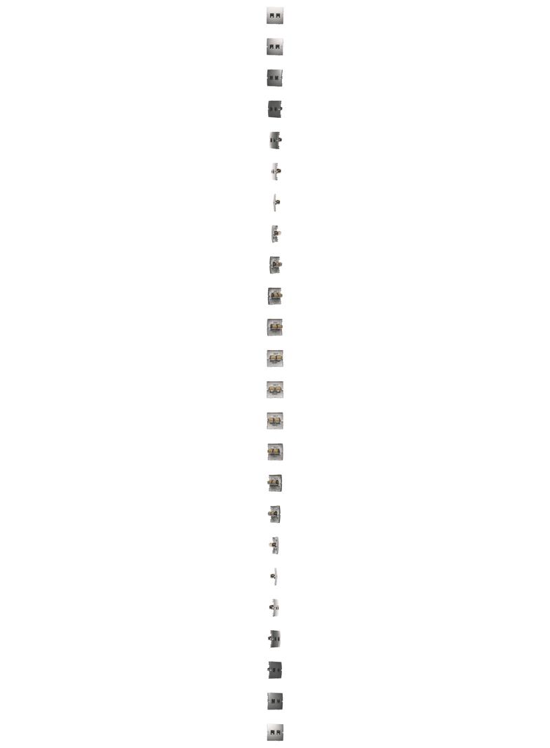 Simon Basic Gniazdo telefoniczne RJ11 podwójne Montaż gniazda na wkręty do puszki srebrny mat