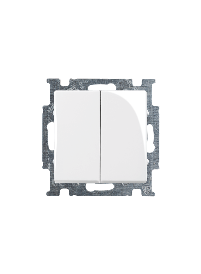 BASIC55 Wyłącznik z klawiszem świecznikowy  biały alpejski