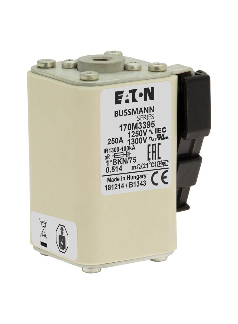 FUSE 250A 1250V 1*BKN/75 AR CU Wkładka szybka 250A AC 1250V rozmiar 1 45x59x75 mm aR 170M3395 EATON