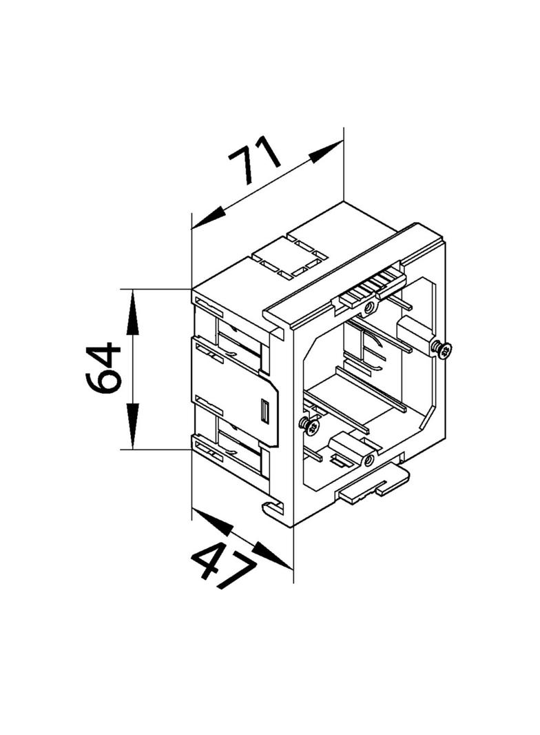 tehalit.WA Puszka instalacyjna pojedyncza montaż krawędziowy G2850 HAGER