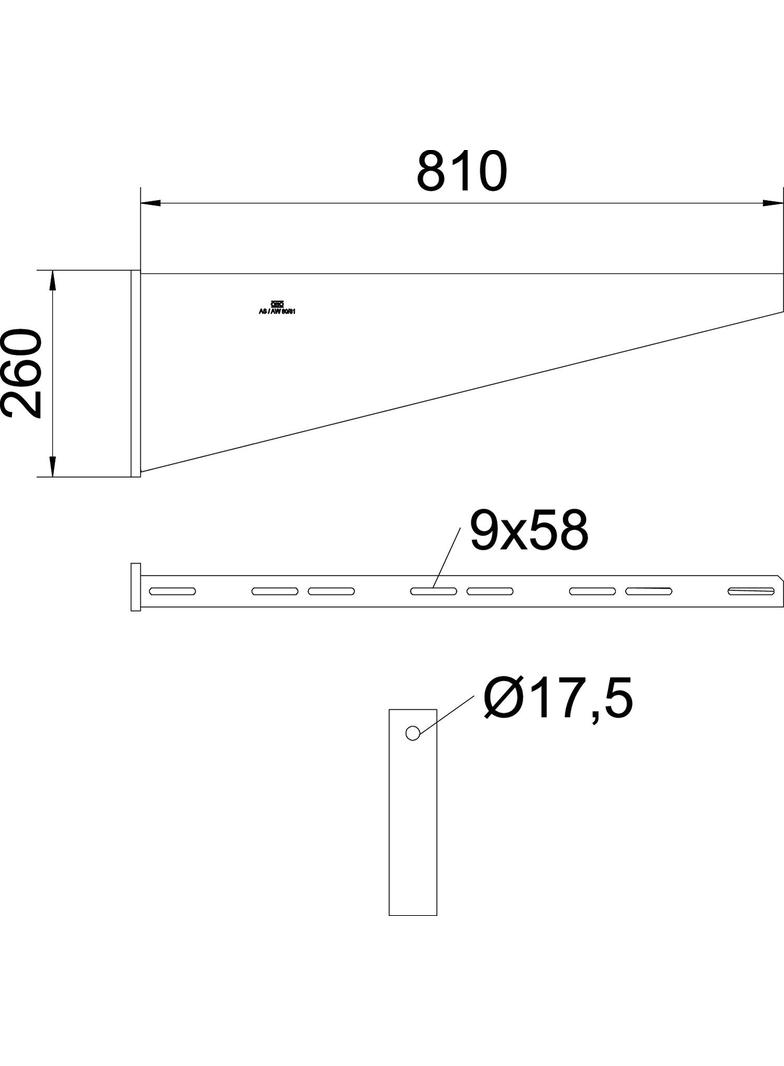 AW 80/81, WSPORNIK ŚCIENNY 810MM FT