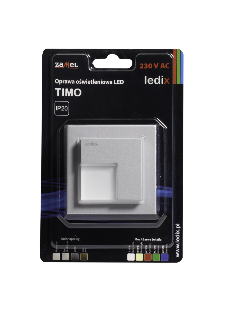 Oprawa LED TIMO PT 230V AC ALU biała ciepła TYP: 07-221-12