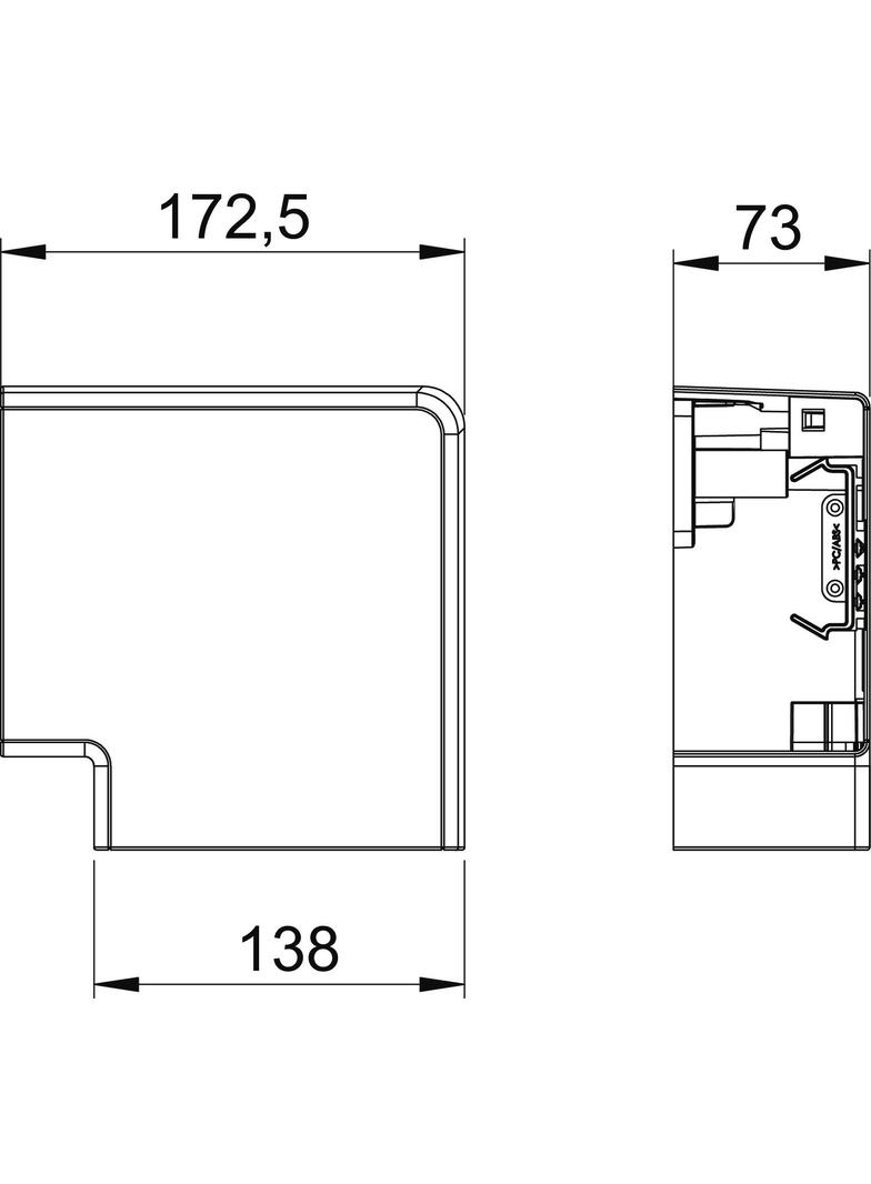 GK-FH70130RW, Naroże płaskie