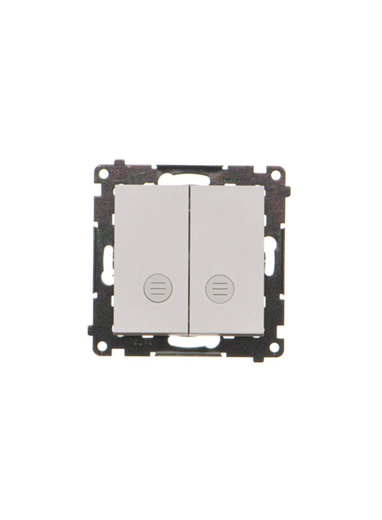 Simon 55 Przycisk zwierny podwójny zwierny bez piktogramu – osobne podświetlenie dla każdego klawisz