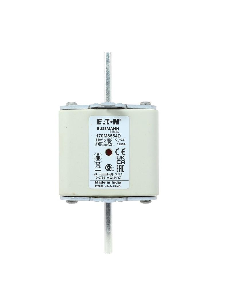 1250A 690V aR DIN 3 HSDNH FUSE Wkładka szybka 1250A AC 690V DIN 3 aR DIN IEC podwójny wskaź 170M8554