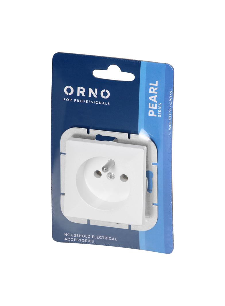 Gniazdo pojedyncze podtynkowe 2P+Z Pearl, 16A, 250V, PT-16P, biały