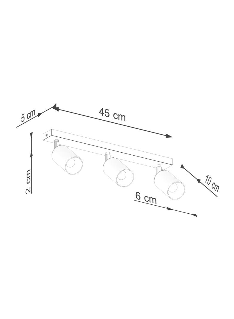 Plafon WINX 3 czarny/chrom