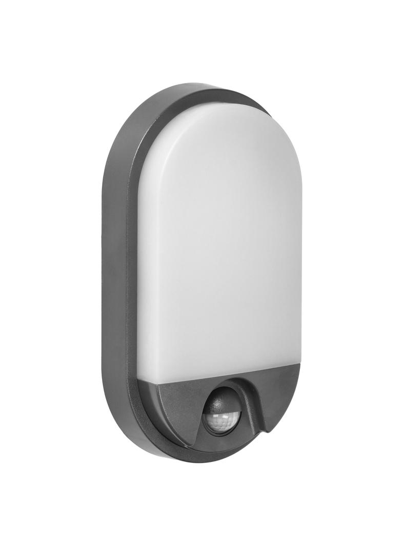 NEFRYT LED 15W oprawa ogrodowa z czujnikiem ruchu 1100lm IP54 4000K szara AD-OP-6147GLPMR4 ORNO