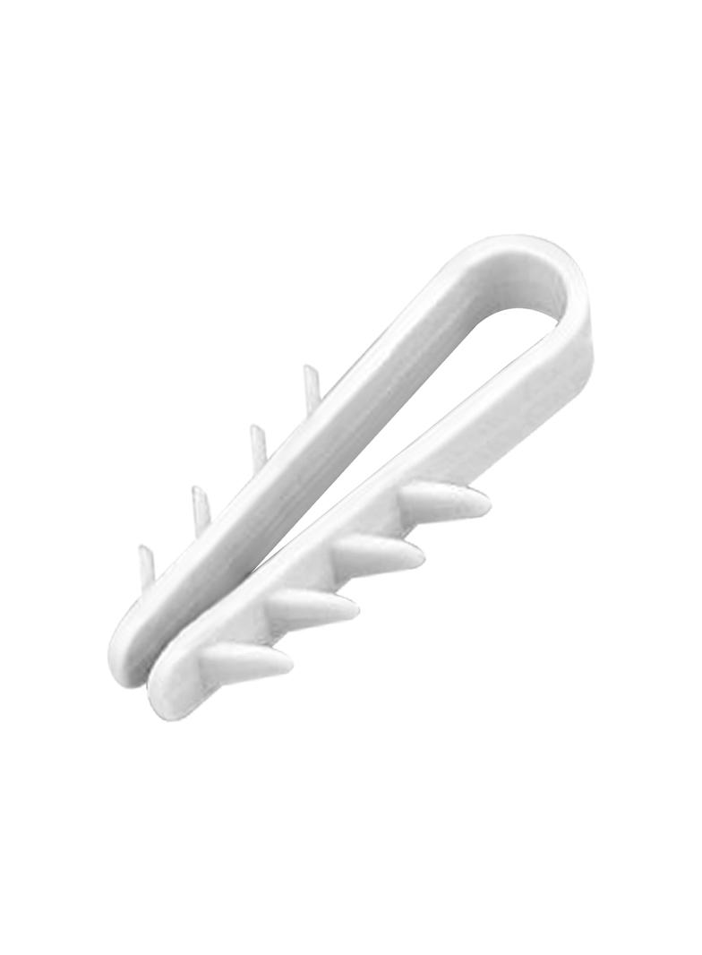 Uchwyt kablowy wbijany, przewód okrągły Ř 12mm, biały, 20 szt.