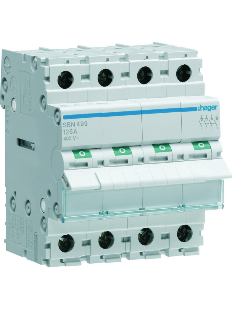 Modułowy rozłącznik izolacyjny 4P 125A 400VAC SBN499 HAGER
