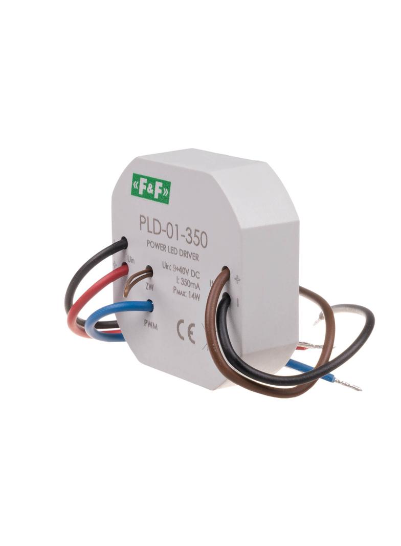 zasilacz LED mocy nap. wej. 5÷40V DC, montaż w puszce O60, 350W