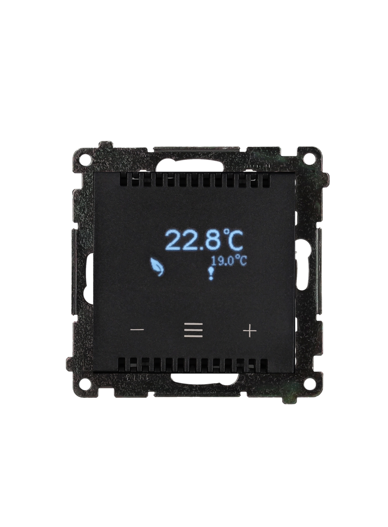 SIMON 55 GO WMDR-18XXX2-149 Termostat programowalny z wyświetlaczem [Wi-Fi]; 230V (moduł); czarny ma