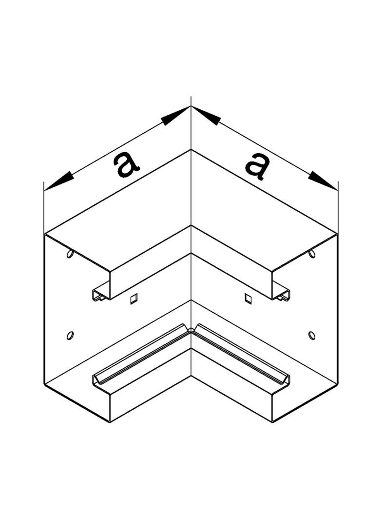 tehalit.BRS Kąt wewnętrzny 100x170 stal biały