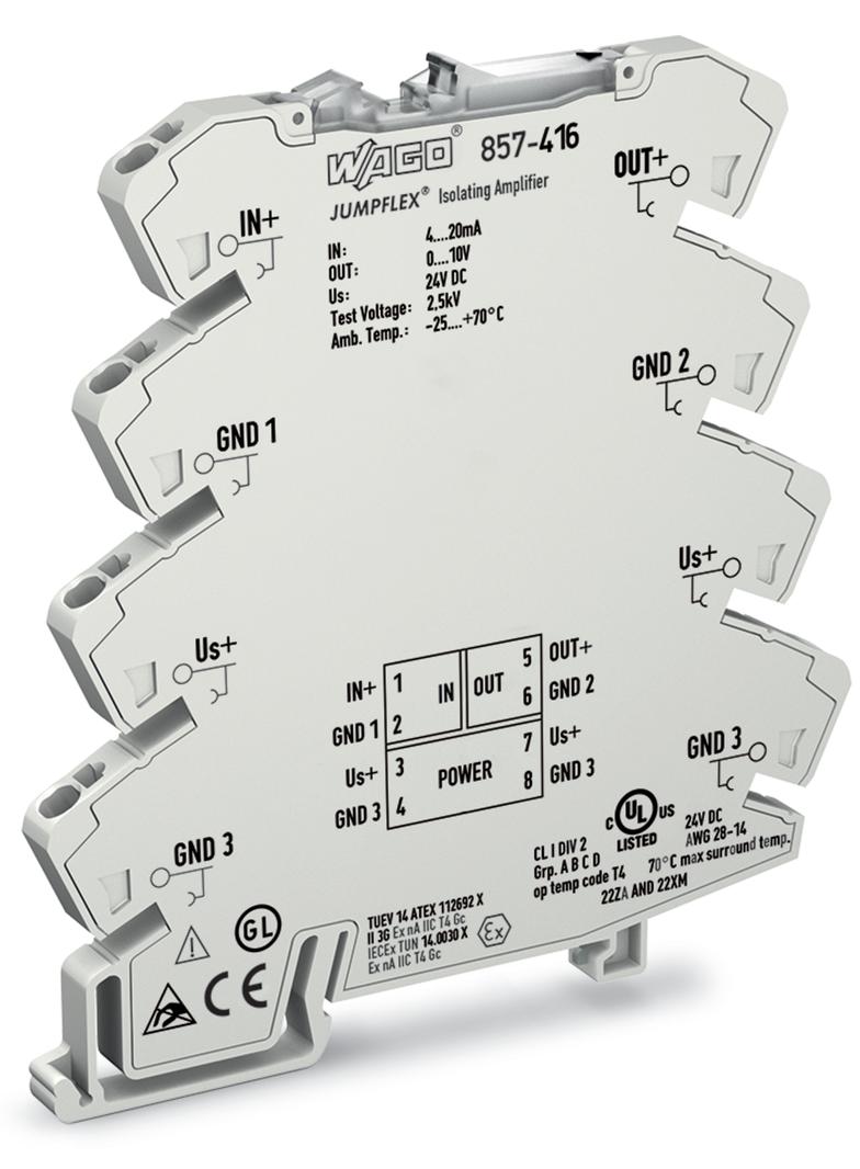 JUMPFLEX przetwornik separacyjny ze wzmocnieniem I/U LZ/DZ