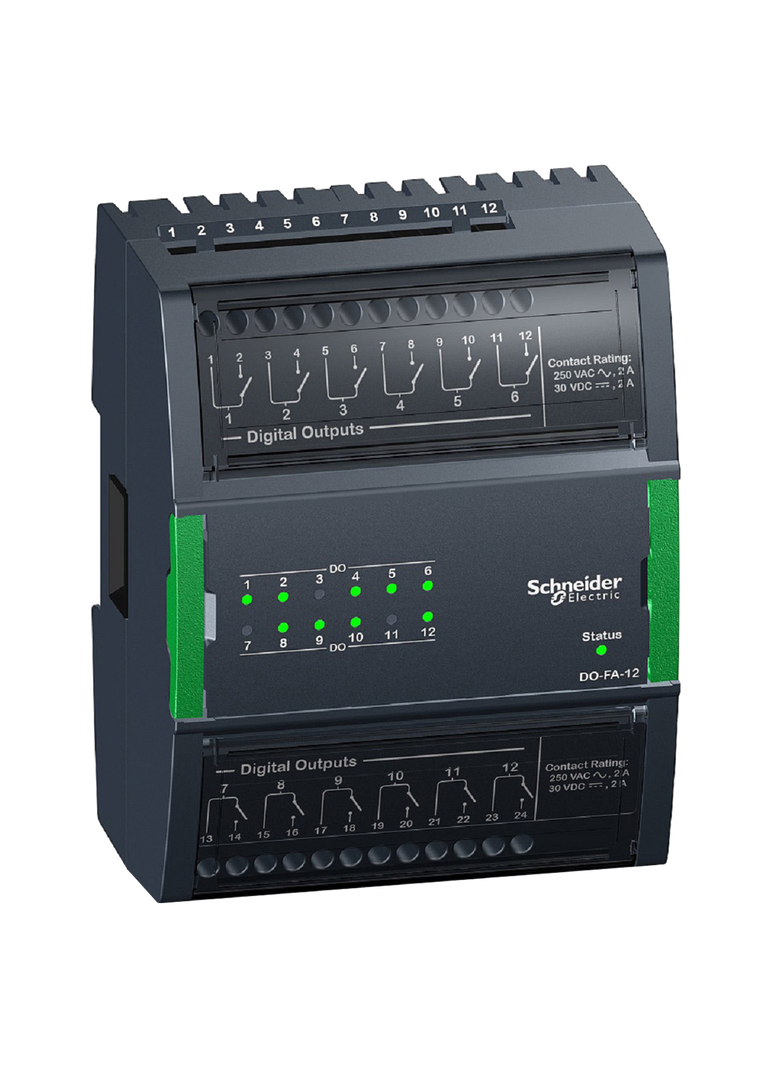 AS-P, moduł wyjść cyfrowych 12DO (przekaźnikowe typu A), wymaga podstawy TB-IO-W1