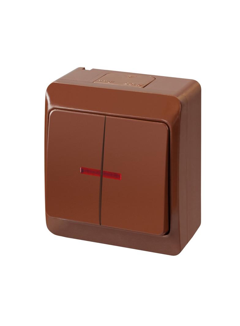 ŁNT HERMES świecznikowy podśw IP44 brąz