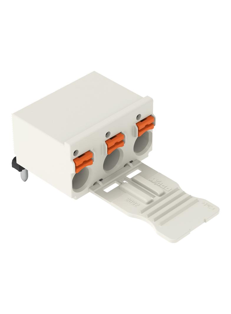 Gniazdo picoMAXeCOM raster 7,5mm 3‑biegunowe z kątowymi pinami lutowniczymi z płytką 2092‑3353 /100szt./ WAGO