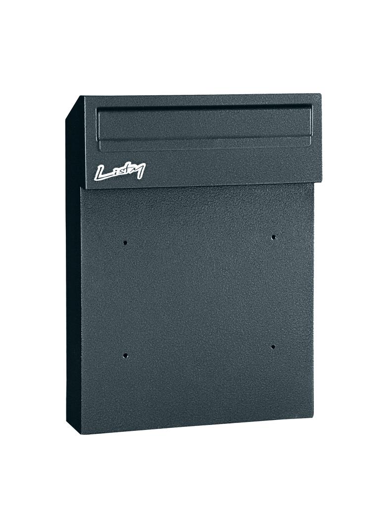 Skrzynka na listy przelotowa FIJI, z zamkiem bębenkowym, antracyt