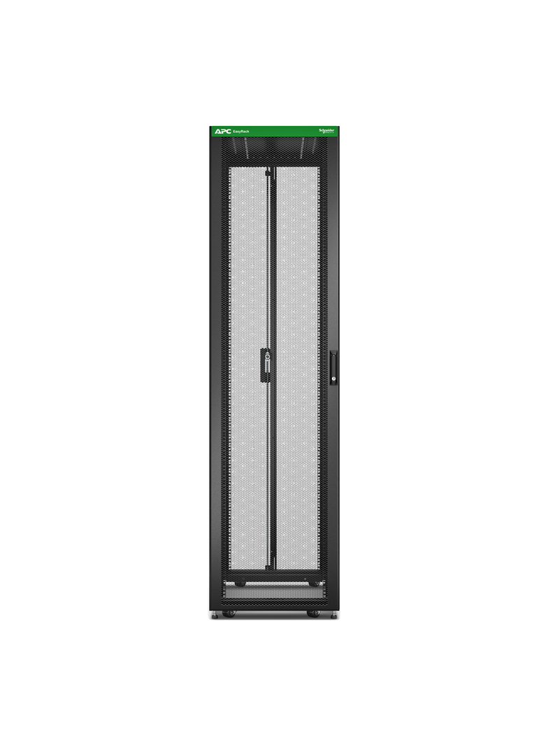 Szafa Easy Rack 600mm/48U/1000mm, z dachem, kółkami, nóżkami i 4 wspornikami, bez paneli bocznych, p