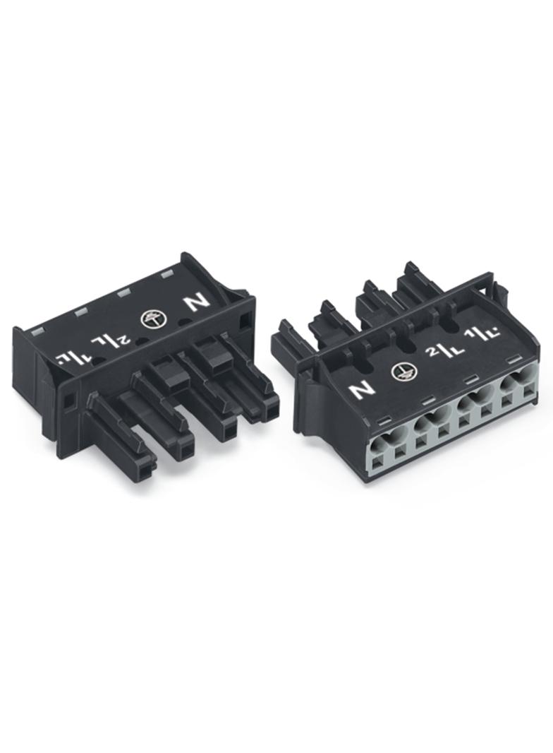 WINSTA gniazdo 4-torowe Snap-In czarne