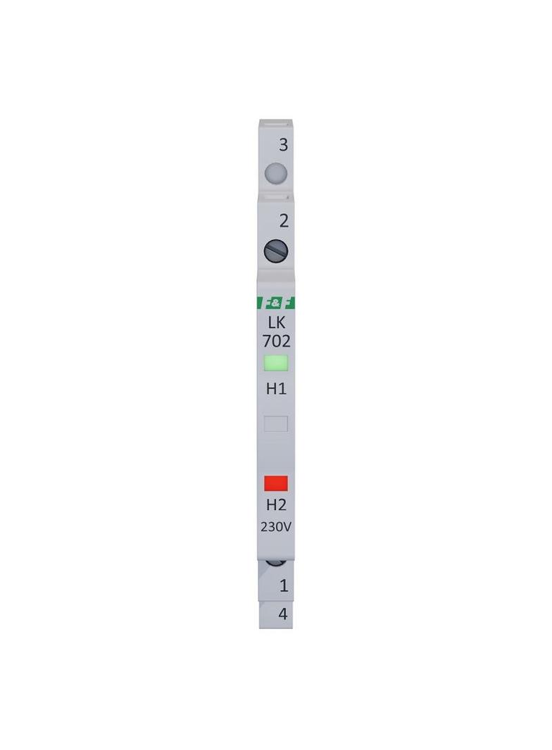 Lampka kontrolna zasilania 1/3S 2xLED CZERWONA/ZIELONA LK-702 F&F