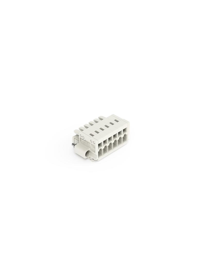 Gniazdo MCS‑MINI Classic 6‑biegunowe jasnoszare raster 3,5mm 734‑106/107‑000 /50szt./ WAGO