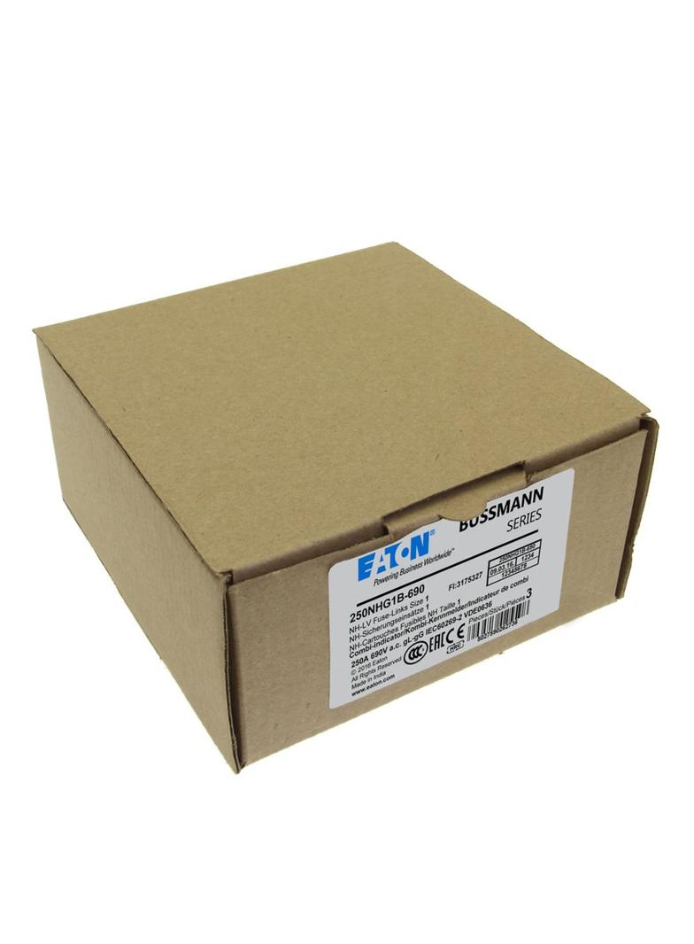 NH FUSE 250A 690V gG SIZE 1 Wkładka NH1 250A 690V GL/GG podwójny wskaźnik 250NHG1B-690 EATON