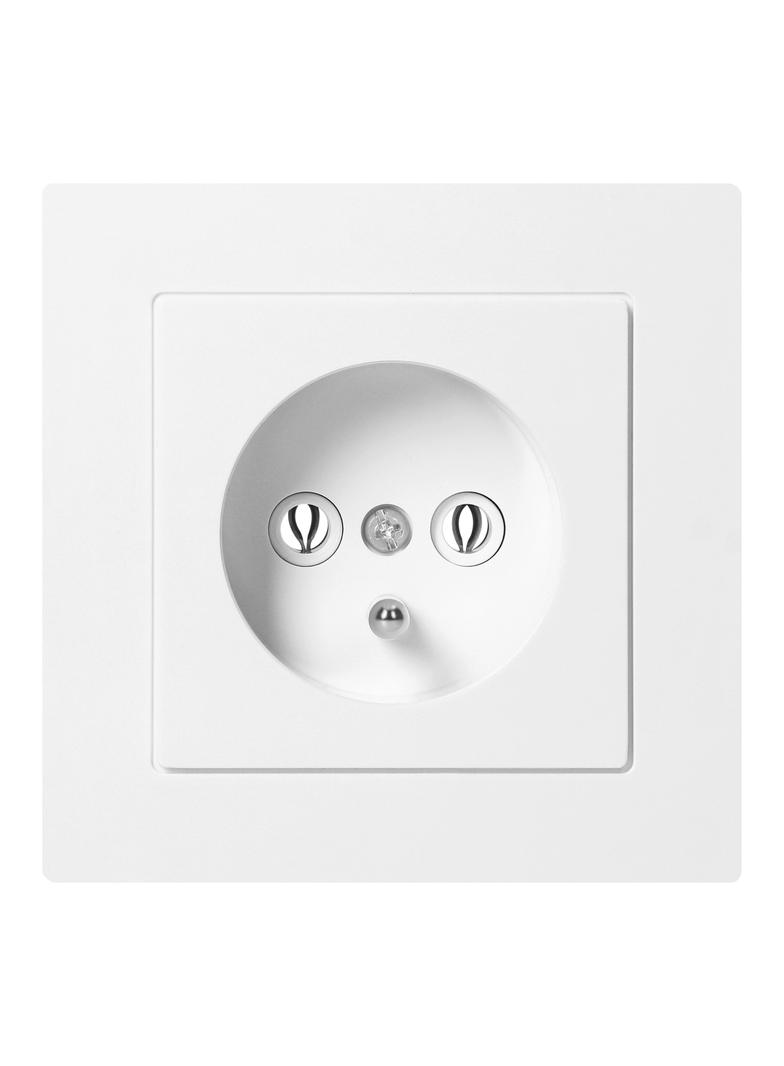 Gniazdo pojedyncze podtynkowe 2P+Z Malta, 16A, 250V, PT-16M, biały FMS-105/W ORNO
