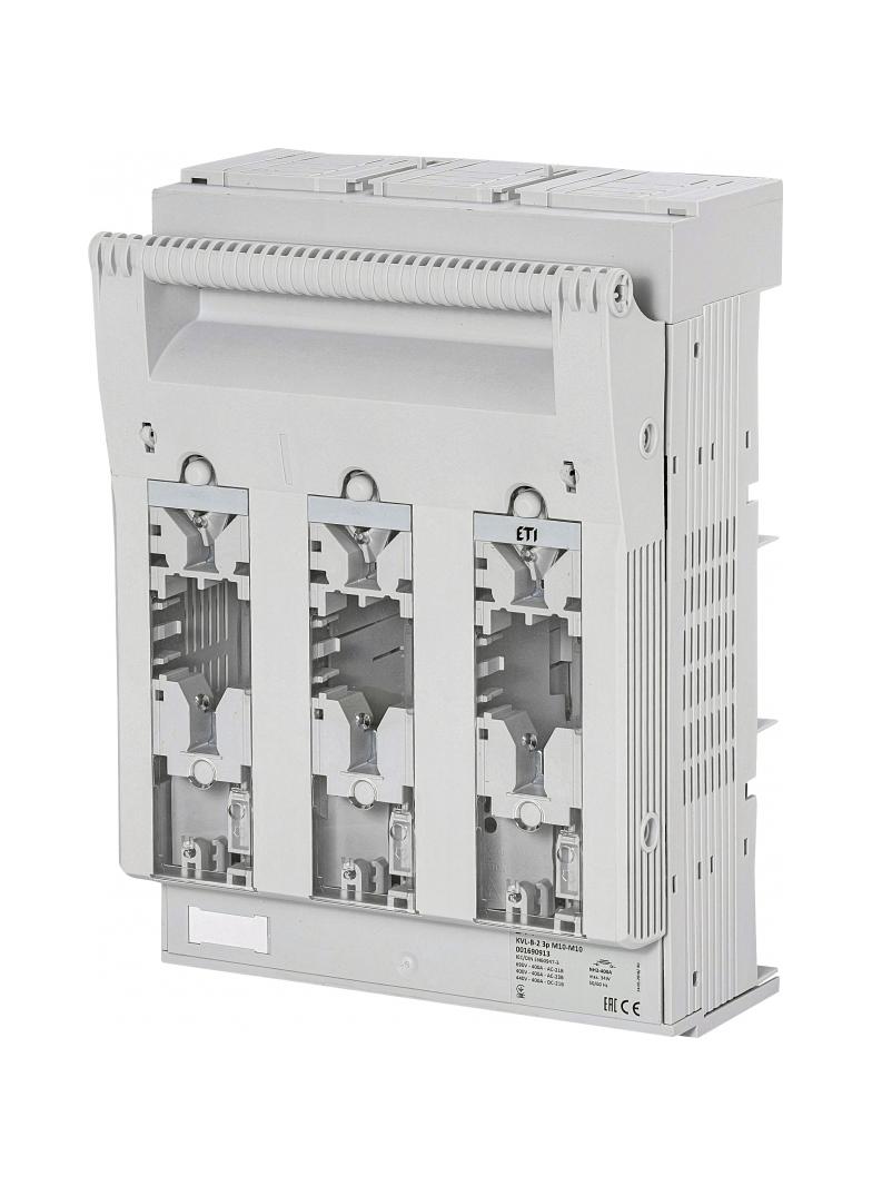 Rozłącznik bezpiecznikowy na szyny prądowe - rozstaw 60mm KVL-B-2 3P M10-M10 001690913 ETI