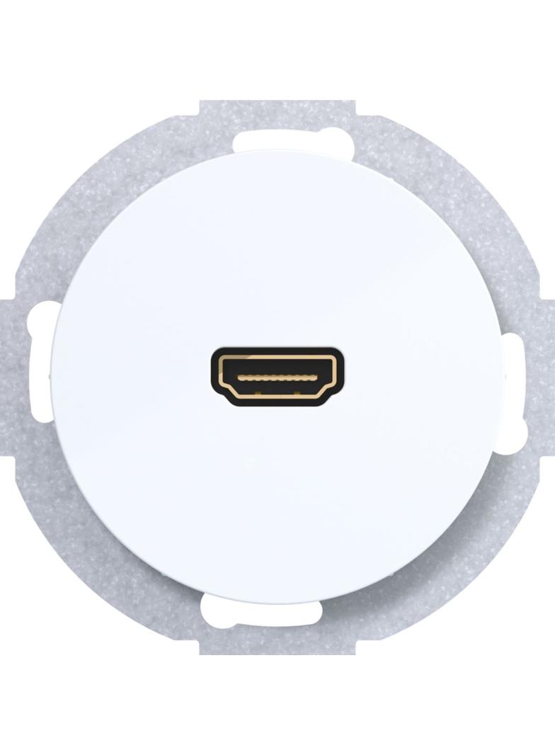 R.1/R.3 Gniazdo HDMI z przyłączem 90st biały Berker 3315432089 WLF4380WG HAGER