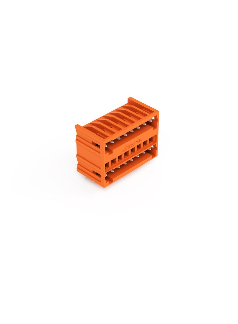 MCS-MINI dwupiętrowy wtyk 2 x 8 bieg. pomarań. raster 3,81 mm /50szt./ WAGO