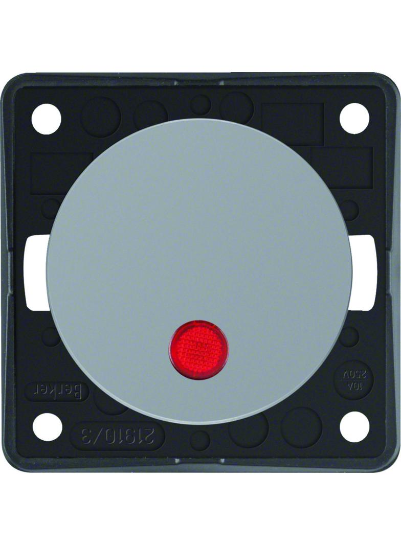 Integro Flow Łącznik klaw. przyc. podświetlany z czerw. socz., szary