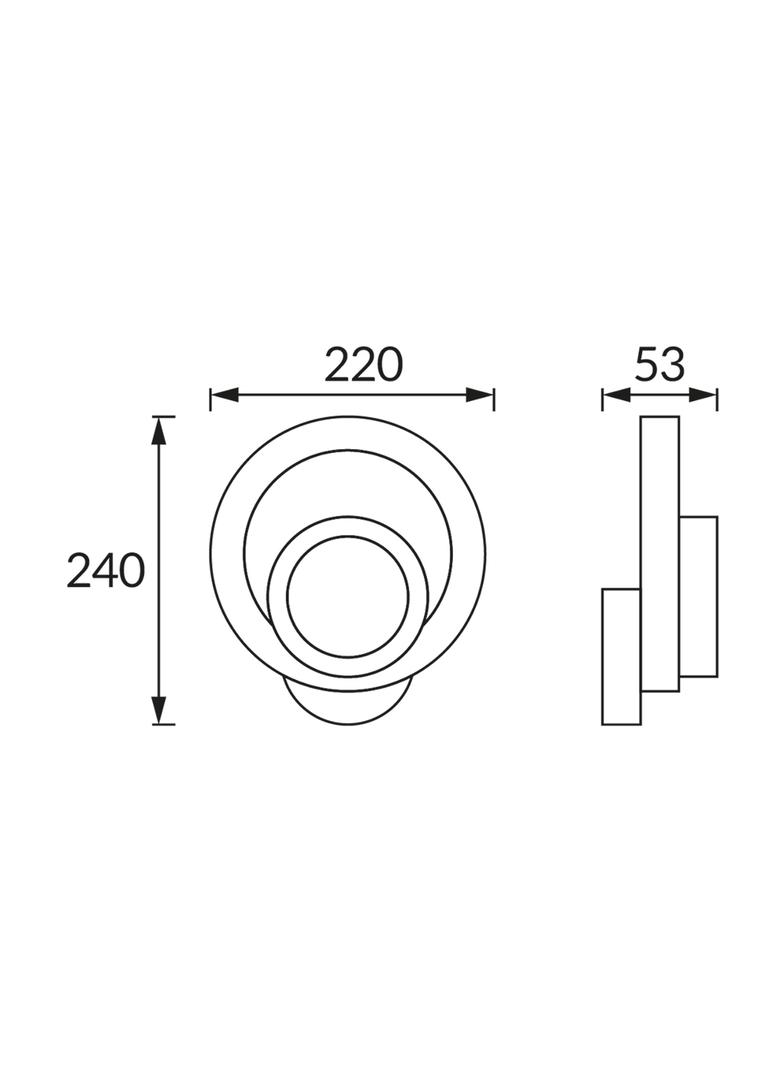 Oprawa lampa dekoracyjna kinkiet LED 14 W ORBIT LED WHITE neutralna 04028 IDEUS