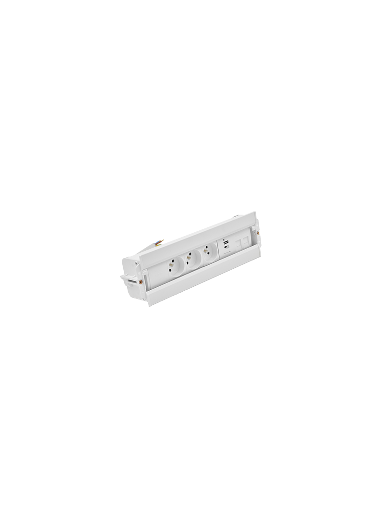 Simon 480 TS48-630E30BK0-33 Spinner 3 gn. typ E + ładow. USB A+C i płytka dla 2 złączy RJ45 keystone 48630E30BK00000-33 KONTAKT