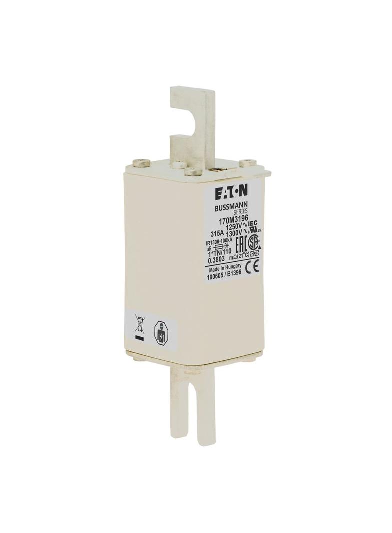 FUSE 315A 1250V 1*TN/110 AR CU Wkładka szybka 315A AC 1250V rozmiar 1 45x58x138 mm a 170M3196 EATON