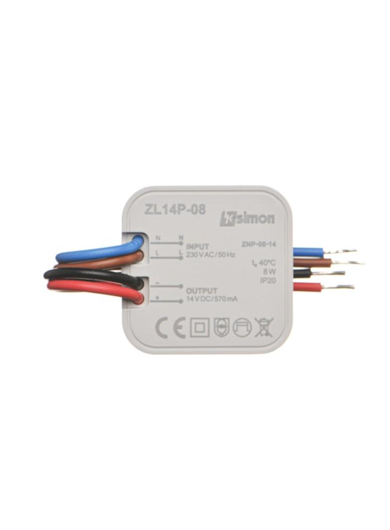 Simon 54 Zasilacz LED dopuszkowy 14V DC 8W ZL14P-08 KONTAKT
